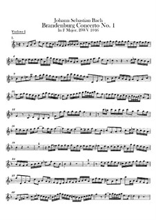 Brandenburgisches Konzert Nr.1 in F-Dur, BWV 1046: Violinstimme I by Johann Sebastian Bach