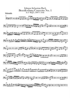 Brandenburgisches Konzert Nr.1 in F-Dur, BWV 1046: Cellostimme by Johann Sebastian Bach