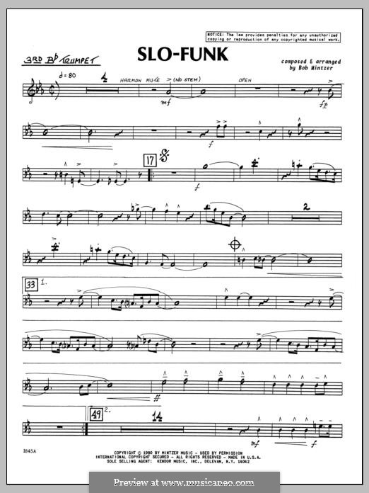 Slo-Funk: 3rd Bb Trumpet part by Bob Mintzer