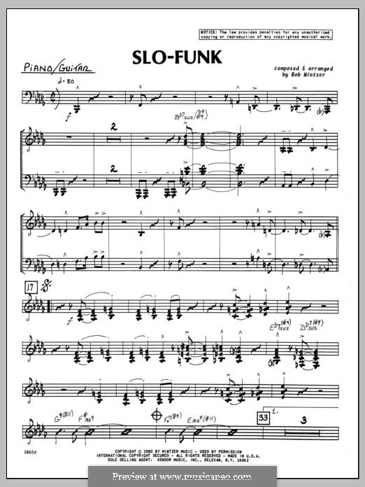 Slo-Funk: Klavierstimme by Bob Mintzer