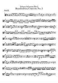 All Movements: Bratschenstimme III by Johann Sebastian Bach