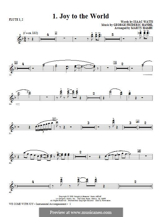 We Come with Joy Orchestration: Flute 1 & 2 part by Georg Friedrich Händel