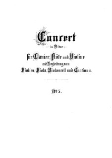 Brandenburgisches Konzert Nr.5 in D-Dur, BWV 1050: Vollpartitur by Johann Sebastian Bach