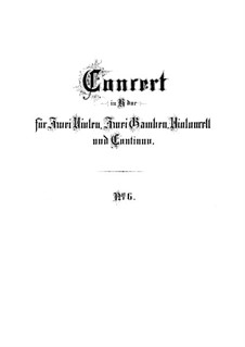 Brandenburgisches Konzert Nr.6 in B-Dur, BWV 1051: Vollpartitur by Johann Sebastian Bach