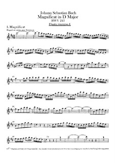 Magnificat in D-Dur, BWV 243: Flötenstimmen I, II by Johann Sebastian Bach