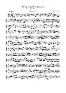Progressiv Duett für zwei Violinen, Op.23: Progressiv Duett für zwei Violinen by Jean Delphin Alard