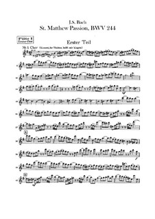 Complete Oratorio: Orchester I, Flötenstimmen I, II by Johann Sebastian Bach
