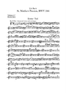 Complete Oratorio: Orchester II, Flötenstimmen by Johann Sebastian Bach