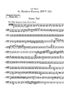 Complete Oratorio: Orchester II, Fagottstimme by Johann Sebastian Bach