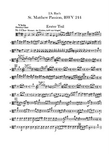 Complete Oratorio: Orchester II, Stimmen der Bratsche und der Viola da gamba by Johann Sebastian Bach