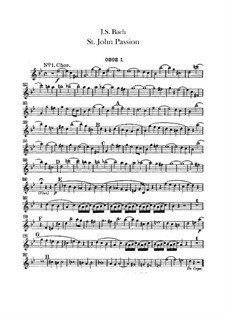 Johannes-Passion, BWV 245: Oboenstimmen by Johann Sebastian Bach