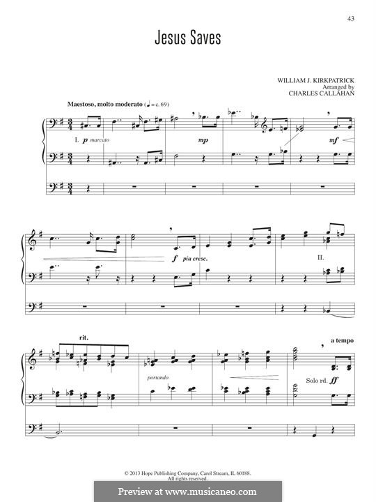 Jesus Saves: Für Orgel by William (James) Kirkpatrick