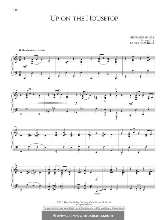 Up on the House Top: Für Klavier by Benjamin Russel Hanby