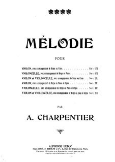 Melodie für Cello (oder Violine) und Harfe (oder Klavier): Partitur by Antoine Charpentier