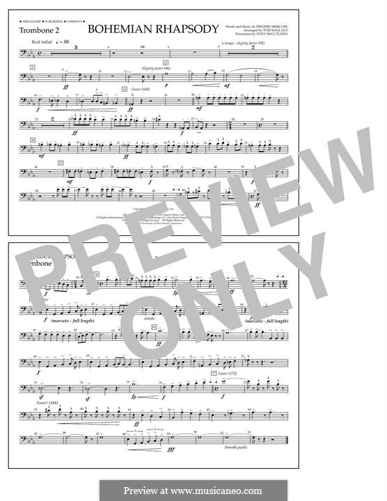 Marching Band version: Trombone 2 part by Freddie Mercury