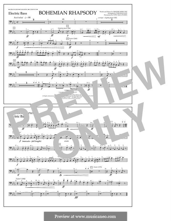 Marching Band version: Electric Bass part by Freddie Mercury