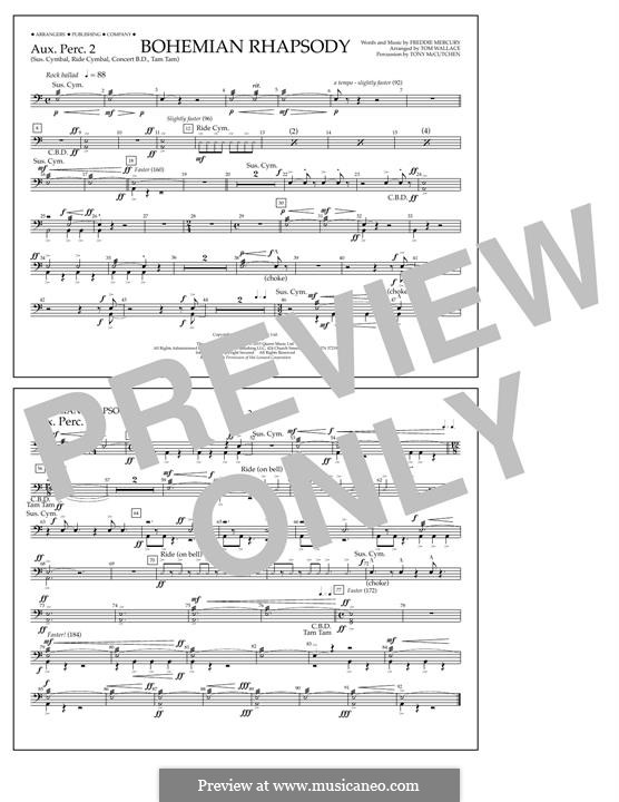 Marching Band version: Aux. Perc. 2 by Freddie Mercury