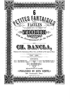 Six petites fantaisies faciles for Violin and Piano, Op.126: Solostimme by Charles Dancla