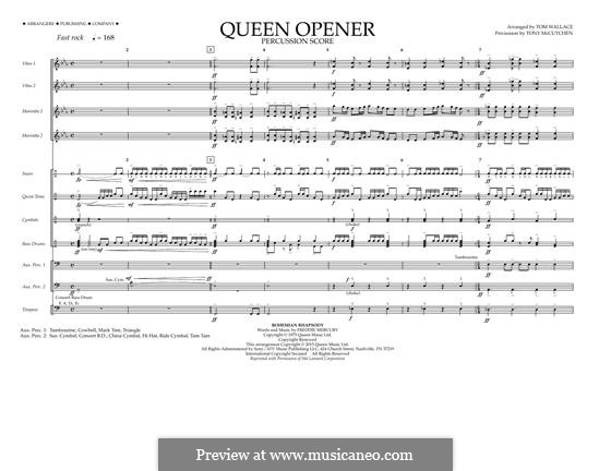 Queen Opener: Percussion Score by Freddie Mercury
