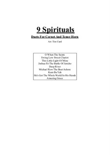 9 Spirituals Duets: For cornet and tenor horn by folklore