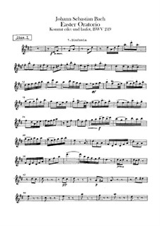 Oster-Oratorium, BWV 249: Oboenstimmen I-II by Johann Sebastian Bach