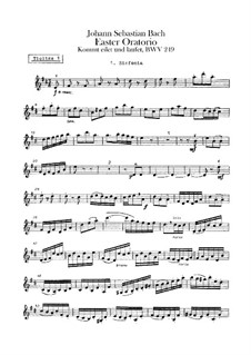 Oster-Oratorium, BWV 249: Violinstimme I by Johann Sebastian Bach