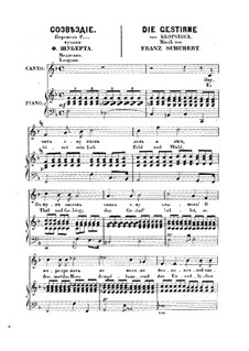 Die Gestirne, D.444: Klavierauszug mit Singstimme by Franz Schubert
