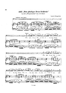 Also hat Gott die Welt geliebt, BWV 68: Mein gläubiges Herze. Bearbeitung für Cello und Klavier by Johann Sebastian Bach