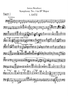 Sinfonie Nr.5 in B-Dur, WAB 105: Fagottstimmen by Anton Bruckner