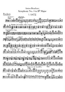 Sinfonie Nr.5 in B-Dur, WAB 105: Paukenstimme by Anton Bruckner