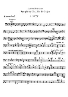 Sinfonie Nr.5 in B-Dur, WAB 105: Kontrabassstimme by Anton Bruckner