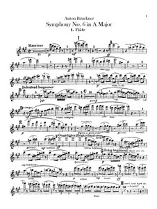 Sinfonie Nr.6 in A-Dur, WAB 106: Flötenstimmen by Anton Bruckner