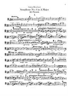 Sinfonie Nr.6 in A-Dur, WAB 106: Posaune- und Tubastimmen by Anton Bruckner