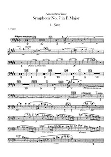 Sinfonie Nr.7 in E-Dur, WAB 107: Fagottstimmen by Anton Bruckner