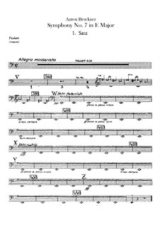 Sinfonie Nr.7 in E-Dur, WAB 107: Schlagzeugstimmen by Anton Bruckner