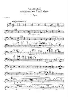 Sinfonie Nr.7 in E-Dur, WAB 107: Violinstimme I by Anton Bruckner