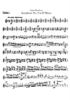 Sinfonie Nr.9 in d-Moll, WAB 109: Violinstimme I by Anton Bruckner