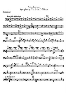 Sinfonie Nr.9 in d-Moll, WAB 109: Kontrabassstimme by Anton Bruckner