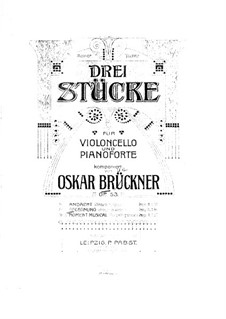 Begegnung, Op.53 No.2: Partitur für Cello und Klavier by Oscar Brückner
