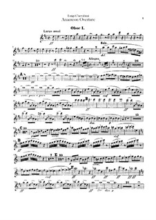 Anacreon, ou L’amour fugitif: Overture – Oboes I-II Parts by Luigi Cherubini
