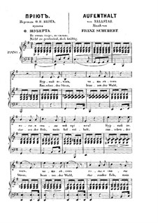 Nr.5 Aufenthalt: Klavierauszug mit Singstimmen by Franz Schubert