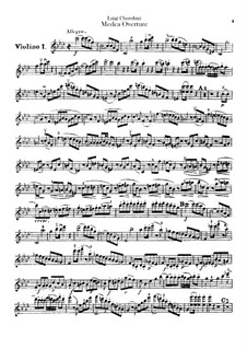 Medea: Overture – Violins I-II Parts by Luigi Cherubini