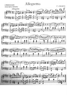 Allegretto in Fis-Dur: Allegretto in Fis-Dur by Frédéric Chopin