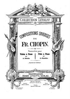 Polonäsen, Op.26: Nr.1, für Violine (oder Flöte) und Klavier by Frédéric Chopin