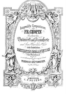 Walzer, Op.34: Nr.2, für Cello und Klavier by Frédéric Chopin