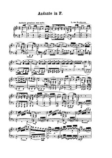 Andante Favori, WoO 57: Für Klavier by Ludwig van Beethoven