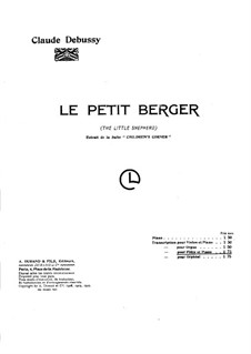 Nr.5 Der kleine Hirte: Für Violine (oder Flöte) und Klavier by Claude Debussy