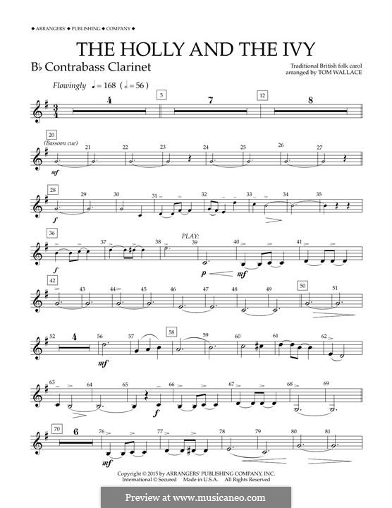 Concert Band version: Bb Contrabass Clarinet part by folklore