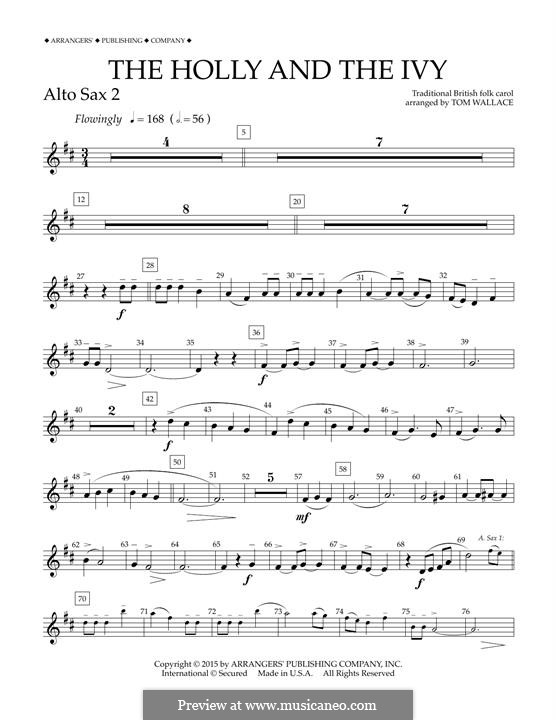 Concert Band version: Eb Alto Saxophone 2 part by folklore