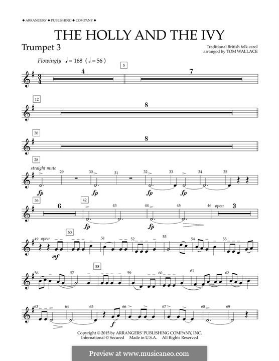 Concert Band version: Bb Trumpet 3 part by folklore